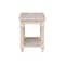 International Concepts Rectangle Josephine Solid Wood End Table with Shelf -, 18 in W, 24 in L, 24 in H, Wood, Unfinished OT-19E - alternate 4